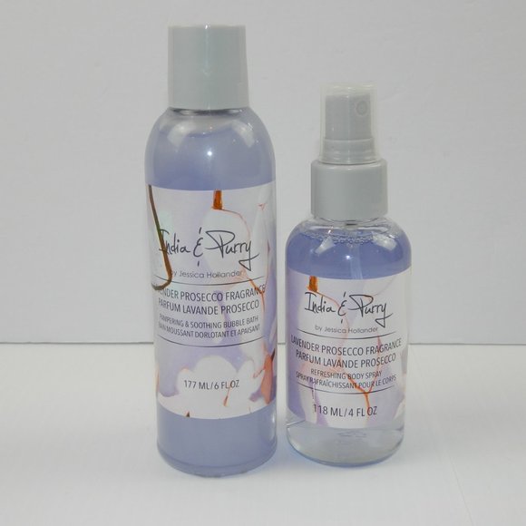 India & Purry Lavender Prosecco Fragrance Set Bubble Bath & Spray - New - Picture 2 of 8